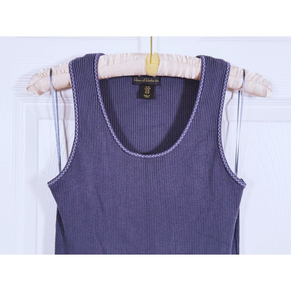 House of Harlow 1960 Ribbed Midi Dress Size Medium Blue Quiet Luxury Minimal - Picture 5 of 8